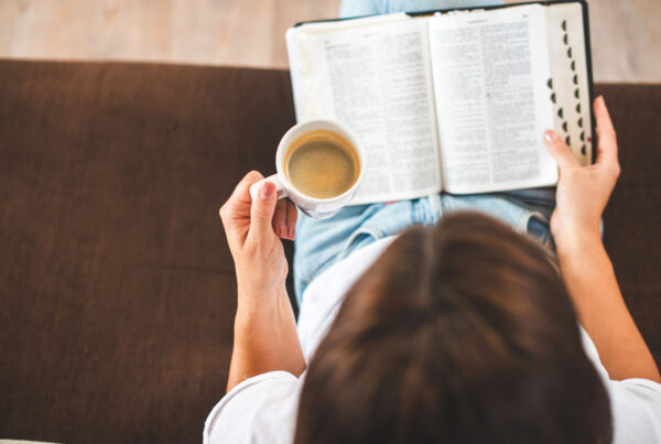 Morning coffee with a bible