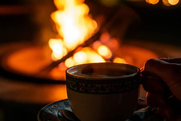 A Cup of Coffee by the fire.